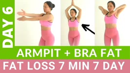 7 Min everyday to get rid of bra fat, toned armpits - Weight loss fat loss challenge #6