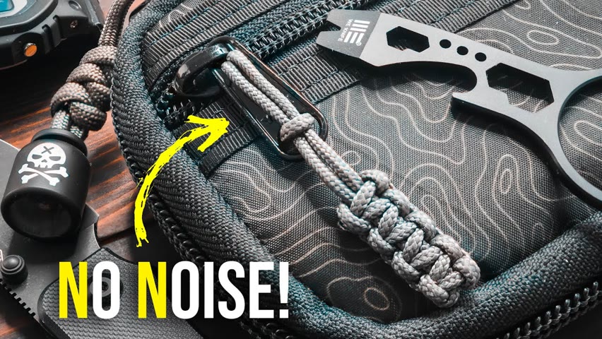 How To SILENCE A NOISY Zipper Pull | Paracord Zipper Pull | TUTORIAL