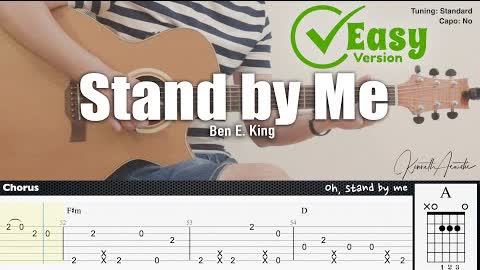 Stand By Me (Easy Version) - Ben E. King | Fingerstyle Guitar | TAB + Chords + Lyrics