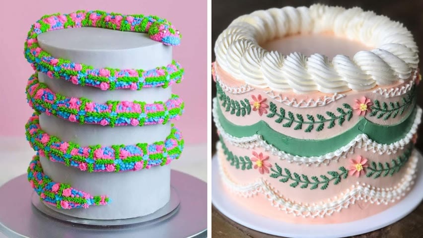 Technique Cake Decorating Ideas | Amazing Cake Design for Anniversary | Birthday Cake Videos