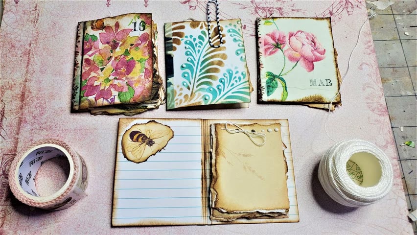 Junk Journal~How to Make Tiny Index Card Notebooks! Tuck in your Junk Journals! The Paper Outpost!