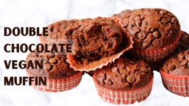 Double Chocolate Muffins Vegan - Soft & Fluffy