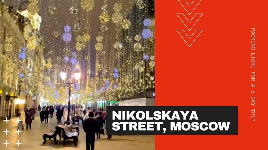 Nikolskaya Street, a Lively and Bustling Street in the Kitay-Gorod Sector of Moscow
