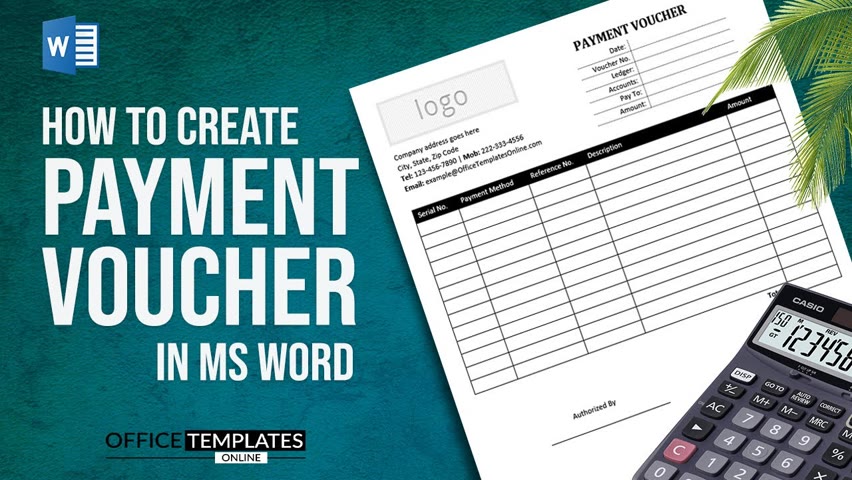 how to create payment voucher in ms word