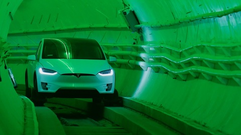 Elon Musk Unveils Boring Company Test Tunnel