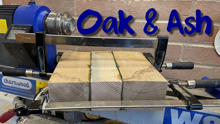 Woodturning - Oak and Ash Glue up