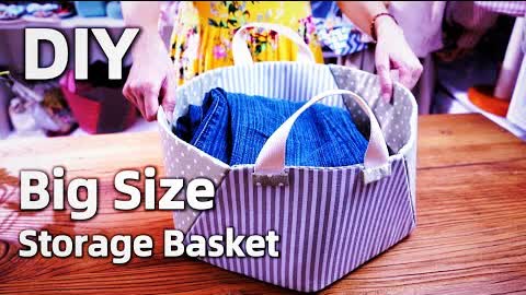 DIY Big Size Storage Basket / Useful Sewing Project