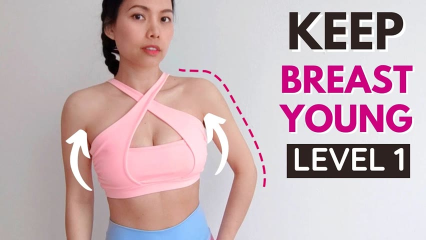 10 Min every day to KEEP YOUR BREAST YOUNG, effective exercises to firm up your breasts LEVEL 1