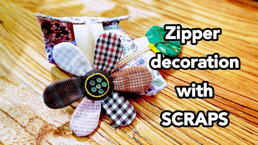Zipper decoration with SCRAPS┃HandyMum
