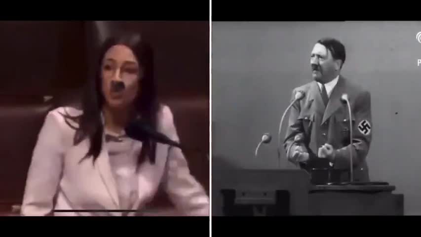 As semelhanças  entre o discurso de AOC e Hitler - AOC and HITLER SPEECH