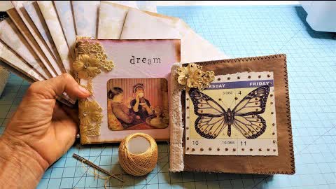 How To Make A MINI JUNK JOURNAL with FREE FLOATING SPINE! :) The Paper Outpost! :)
