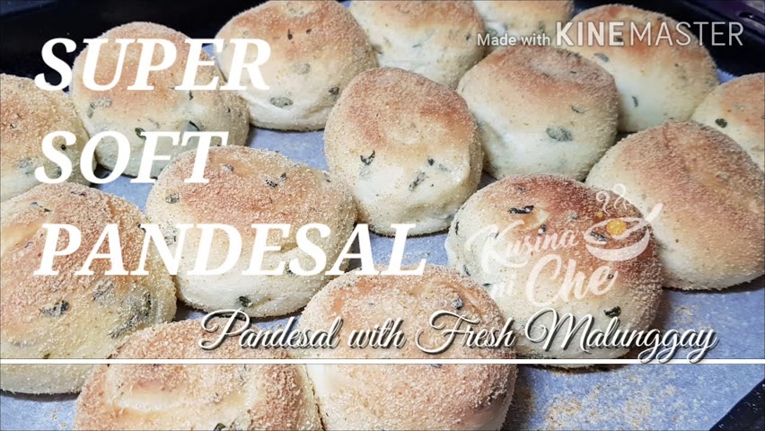 SOFT PANDESAL with FRESH MALUNGGAY (Recipe #31)