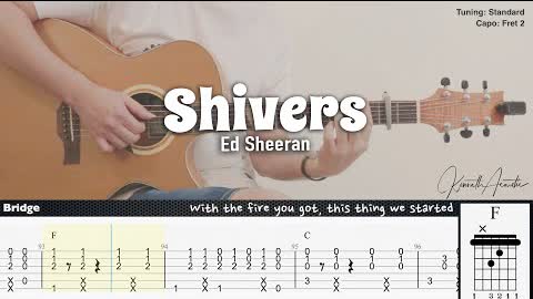 Shivers - Ed Sheeran | Fingerstyle Guitar | TAB + Chords + Lyrics