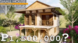 PINOY SMALL HOUSE DESIGN | 60 SQM. THREE BEDROOM LOW-COST HOUSE | MODERN BALAI