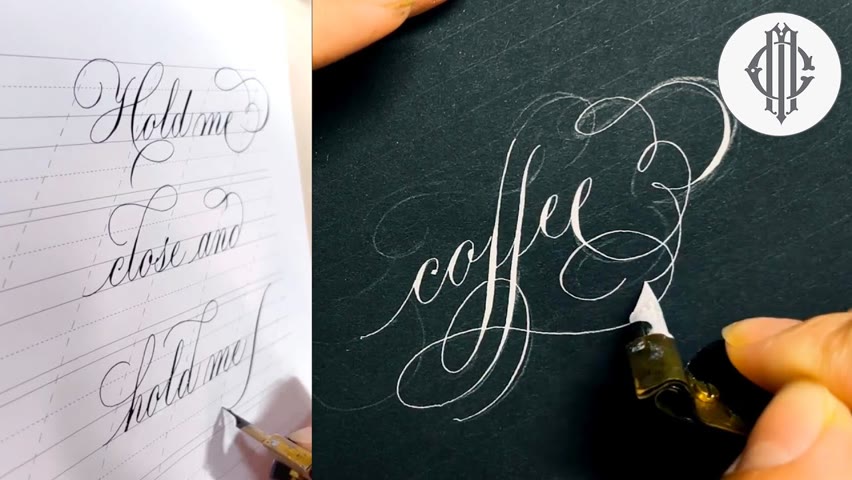 AMAZING Copperplate Calligraphy WITH a DIP PEN and A MARKER