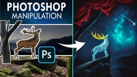 Glowing Deer Photoshop Manipulation