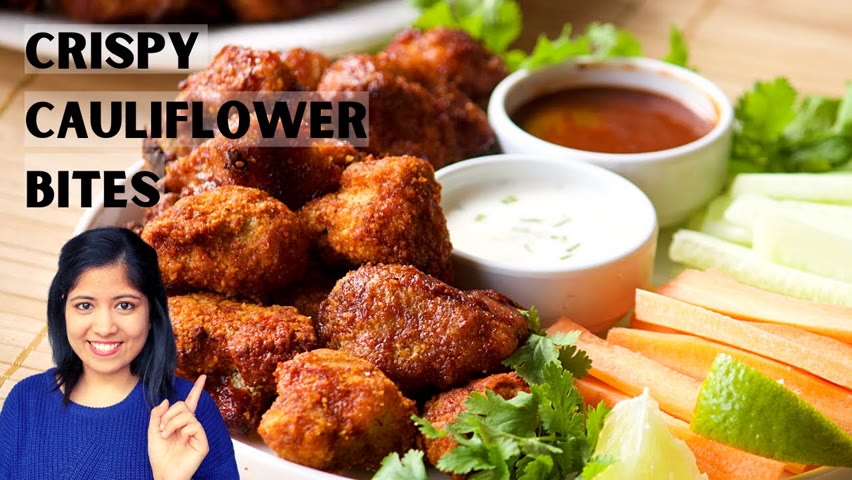 Best Crispy BBQ Cauliflower Wings - Air Fryer ( Vegan & Gluten free Recipe )