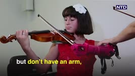 A 3-D printed arm enables a young violinist to keep playing