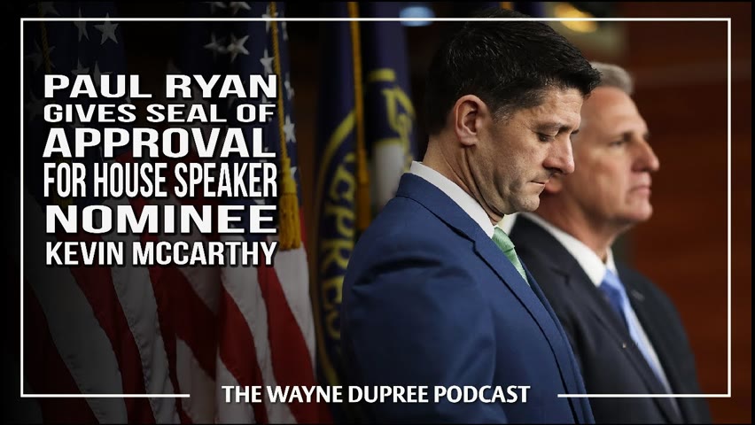Paul Ryan Says Choose Best Choice Kevin McCarthy for House Speaker 2022-11-22 12:19