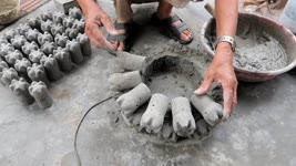 Fun And Ideas Cement at Home - Techniques Build A Pots Cement From Plastic Bottle And Cement