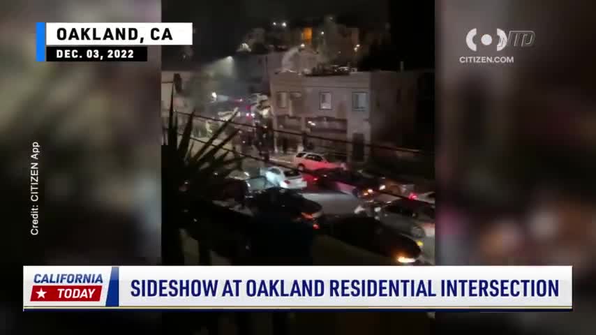 Sideshow at Oakland Residential Intersection