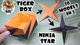Origami Tiger Box 🐯 Ninja Star 💥 10 Models In 1