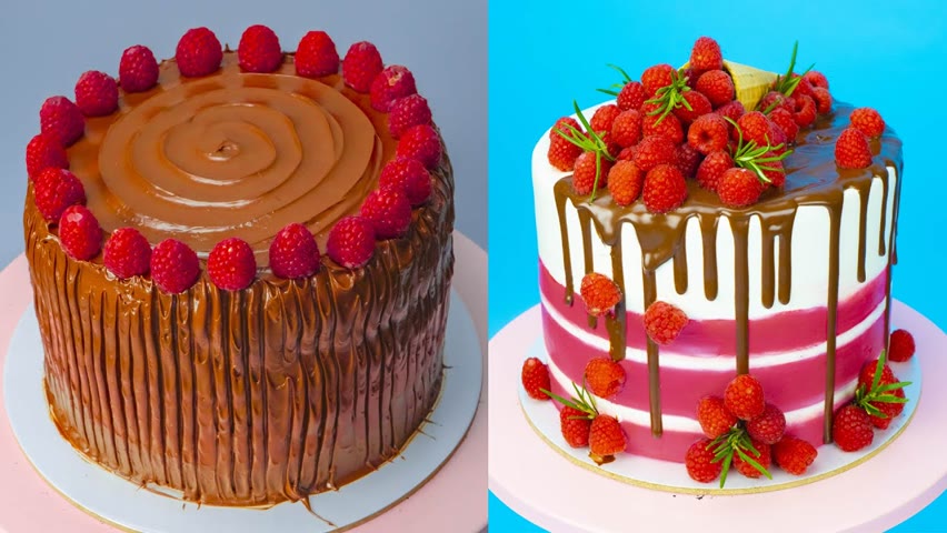 Fancy Chocolate Cake Decorating IDeas | Tasty Cake | Easy Chocolate Birthday Cake With Raspberries