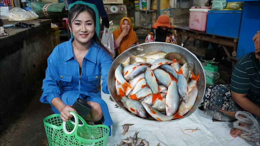 Market show, Have you ever cooked this fish before? / Yummy river fish cooking