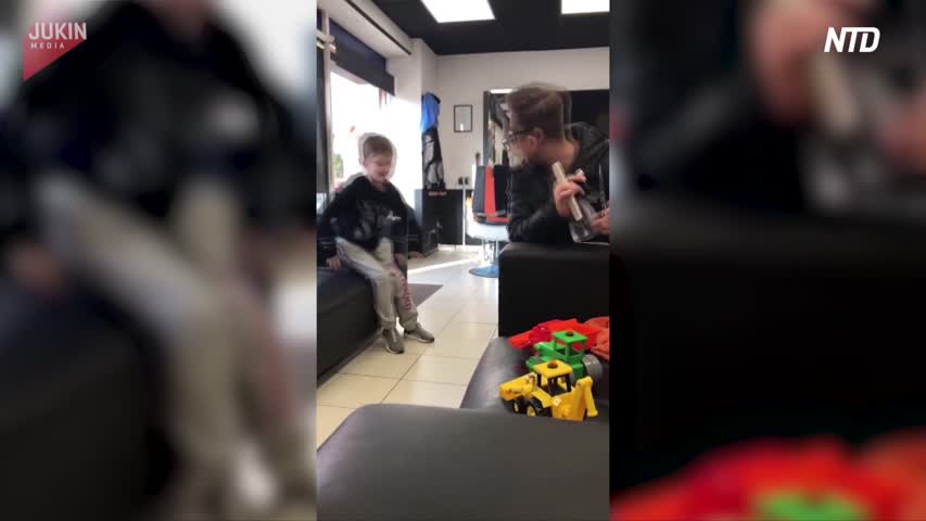 Barber Gives Haircut to Boy with Autism