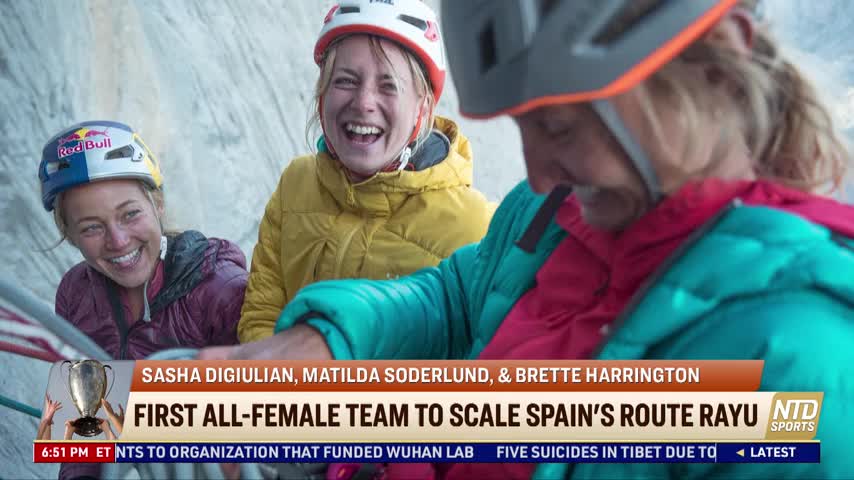 3 Women Make History in Near-Vertical Wall Climb