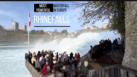 🇨🇭Rheinfall Switzerland / MOST POWERFULL Waterfall in EUROPE #4k