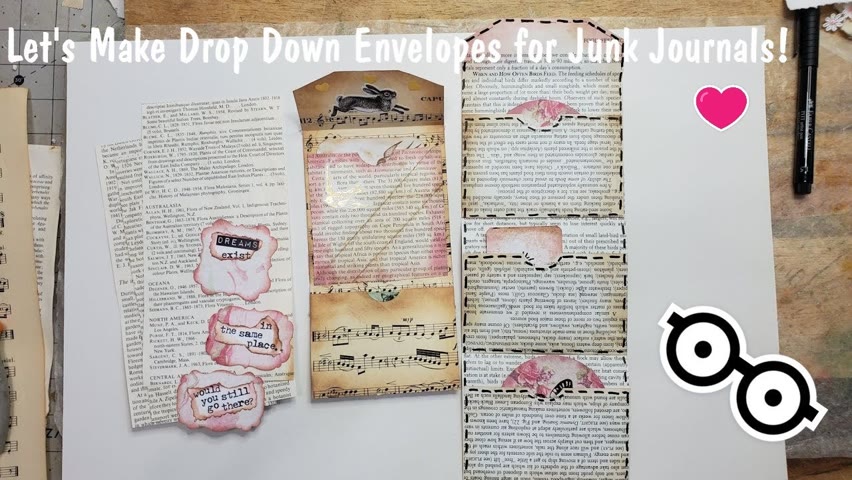 How to Make Easy Drop Down Envelopes in Junk Journals! So Much Fun! The Paper Outpost!
