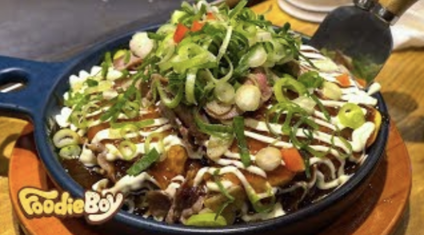 Beef Brisket Okonomiyaki with Garlic - Korean Street Food