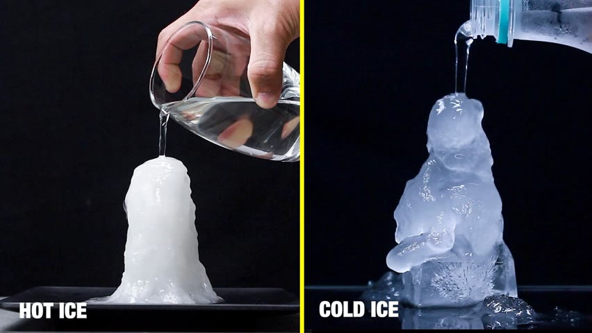 HOT ICE VS COLD ICE EXPERIMENT / AMAZING SCIENCE EXPERIMENTS