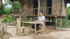 Episode 13 - Set of bamboo tables and chairs to sit and eat, drink water