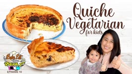How to make Quiche Vegetarian/Cooking with 3yr Old Aliyah/healthy food for kids/Bake Eat Or Break It