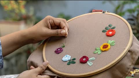 Woven Spider Wheel Flowers - Hand Embroidery Ideas