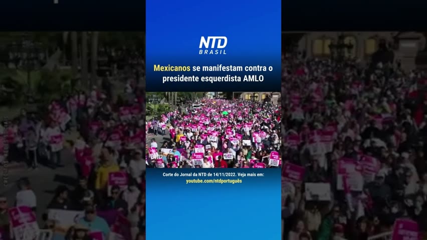 Mexicanos se manifestam contra o presidente esquerdista AMLO #shorts