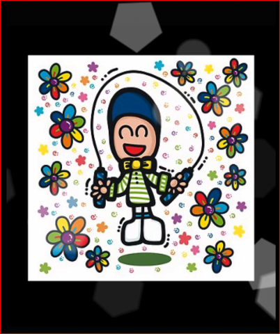 rainbow floral | kid's doodle | jump lope | REDBUBBLE | DESIGNBRAND Paulo