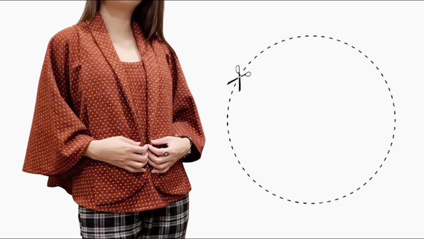 ⭐ Very easy Circular woolen blouse cutting and sewing | DIY top/shirt/blouse easy way