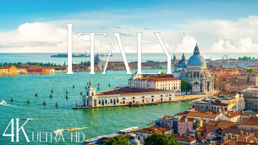 Italy 4k - Beautiful palace of Venice & Relaxing Music - Relaxation Film