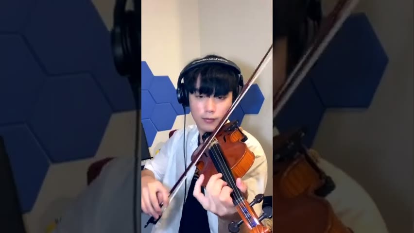 Don't Jump in Line 吃拉麵請勿解壓縮@盧思蒨Szu-Chien Lu Original Violin Cover by BOY & 盧思蒨 #shorts