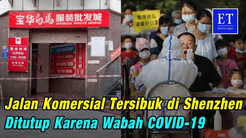 Jalan Komersial Tersibuk di Shenzhen Ditutup Karena Wabah COVID-19