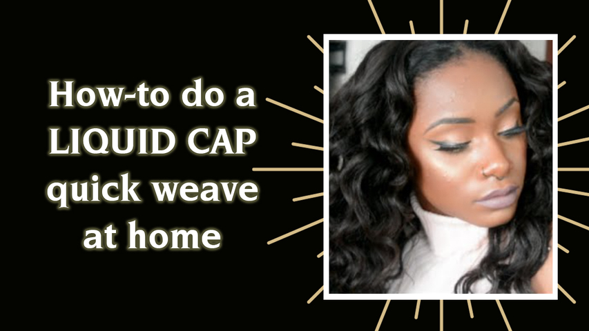 How to do a LIQUID CAP quick weave at home with AFFORDABLE ALIEXPRESS HAIR