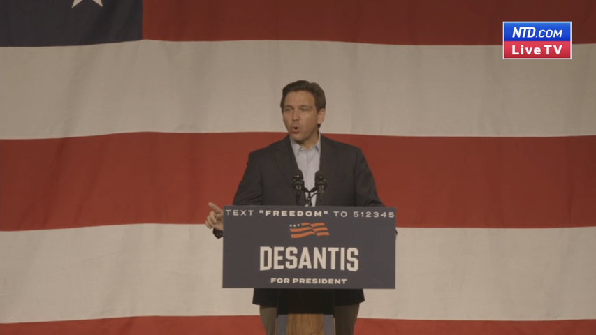 LIVE: DeSantis Delivers Remarks on His Vision in West Des Moines, Iowa