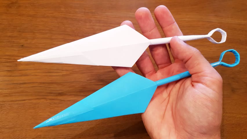 How To Make a Paper Kunai - Ninja Origami