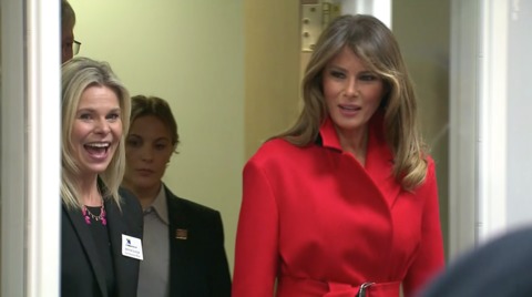 FLOTUS visits NIH patients for Valentines Day