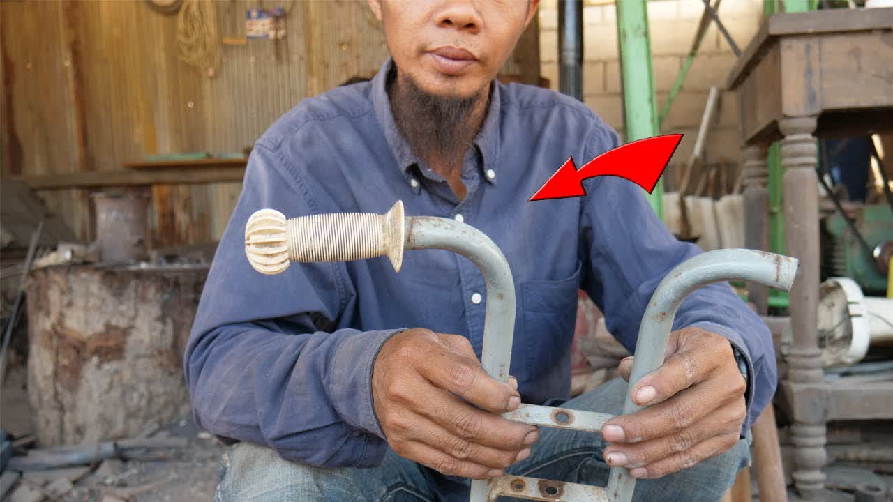 MAKING A USEFUL KNIFE FROM A BROKEN BICYCLE HANDLE IS SUPER EASY