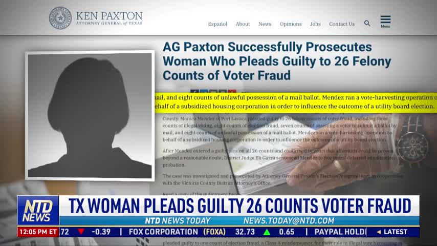 Texas Woman Pleads Guilty to 26 Counts of Voter Fraud
