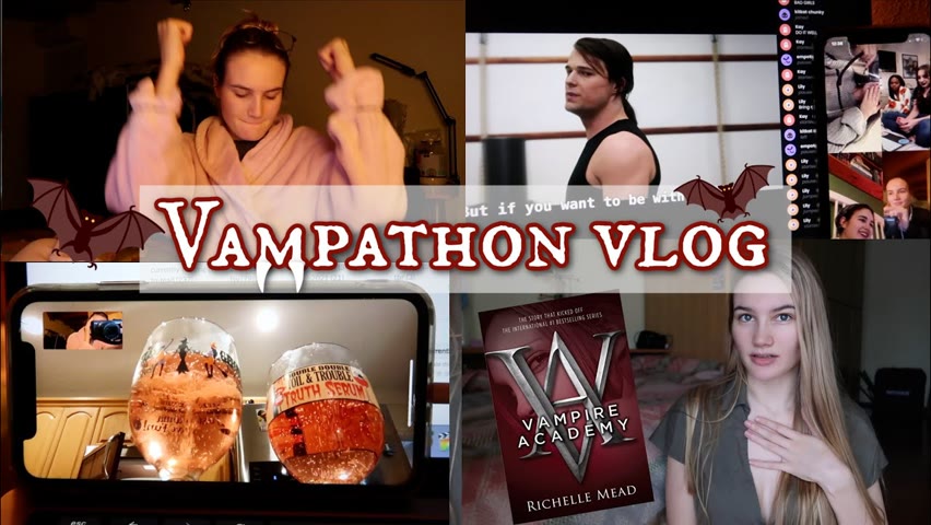 Vampathon Vlog 🧛🏻‍♂️ : Roasting movie Dimitri's disgusting hair & sleep deprived facetime calls